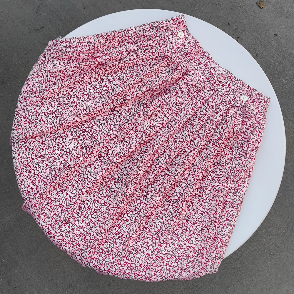 Floral Red Skirt